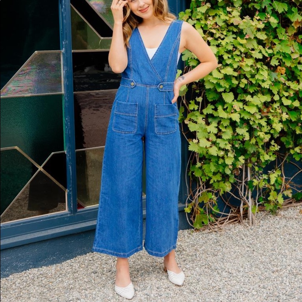 Sage the Label Denim Jumpsuit
